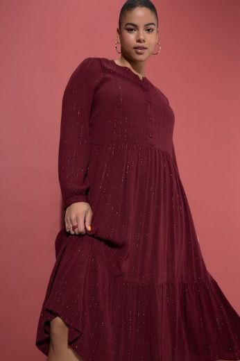 Moda za polnejše Haljina midi dugih rukava A kroja plus velikost, xxl, Ulla Popken in Johann Popken (JP1880)