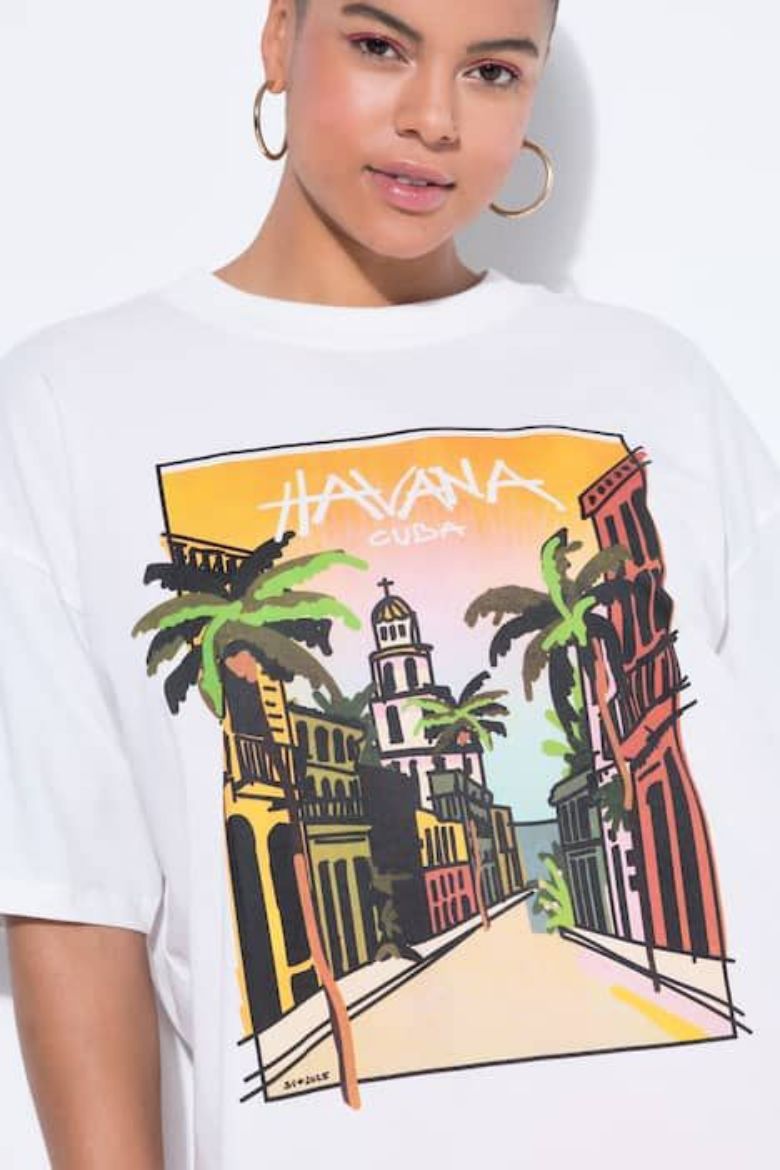 Moda za polnejše Majica kratkih rukava šireg kroja plus velikost, xxl, Ulla Popken in Johann Popken (JP1880)