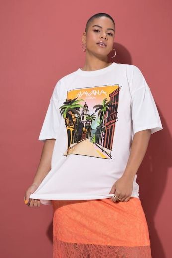 Moda za polnejše Majica kratkih rukava šireg kroja plus velikost, xxl, Ulla Popken in Johann Popken (JP1880)