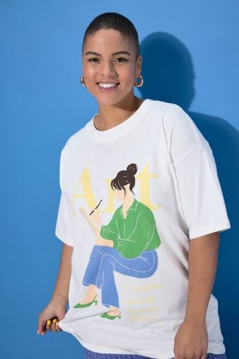 Moda za polnejše Majica kratkih rukava šireg kroja plus velikost, xxl, Ulla Popken in Johann Popken (JP1880)