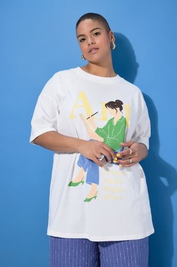 Moda za polnejše Majica kratkih rukava šireg kroja plus velikost, xxl, Ulla Popken in Johann Popken (JP1880)