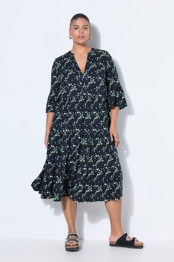 Moda za polnejše Haljina dugih rukava A kroja plus velikost, xxl, Ulla Popken in Johann Popken (JP1880)