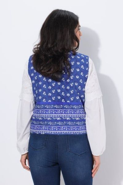 Slika Prsluk na vezanje s cvjetnim uzorkom