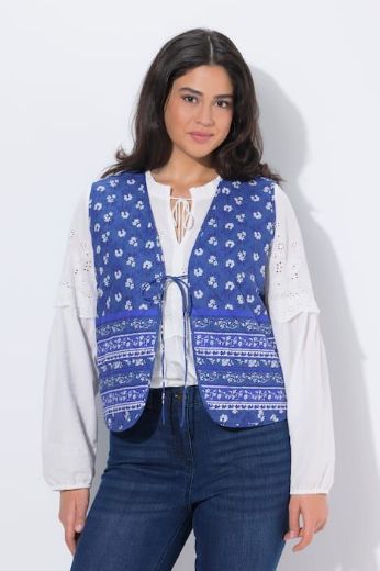 Moda za polnejše Prsluk na vezanje s cvjetnim uzorkom plus velikost, xxl, Ulla Popken in Johann Popken (JP1880)