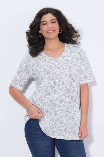 Moda za polnejše Majica kratkih rukava A kroja plus velikost, xxl, Ulla Popken in Johann Popken (JP1880)