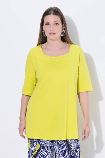 Moda za polnejše Majica kratkih rukava V izreza pamučna plus velikost, xxl, Ulla Popken in Johann Popken (JP1880)