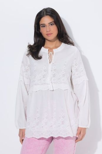 Moda za polnejše Bluza dugih rukava s uzorkom čipke plus velikost, xxl, Ulla Popken in Johann Popken (JP1880)