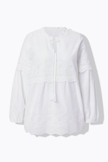 Moda za polnejše Bluza dugih rukava s uzorkom čipke plus velikost, xxl, Ulla Popken in Johann Popken (JP1880)