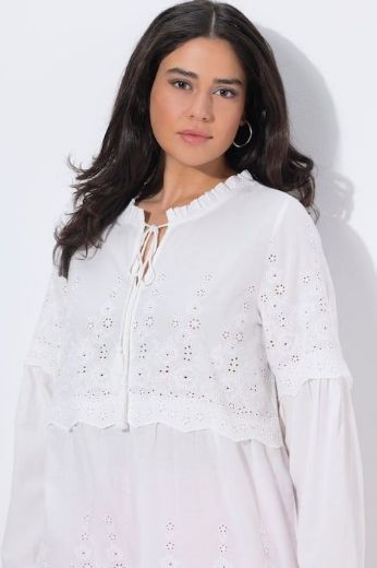 Moda za polnejše Bluza dugih rukava s uzorkom čipke plus velikost, xxl, Ulla Popken in Johann Popken (JP1880)