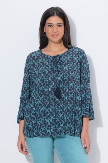 Moda za polnejše Bluza 3/4 rukava A kroja plus velikost, xxl, Ulla Popken in Johann Popken (JP1880)