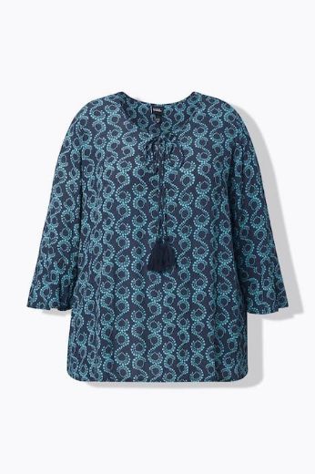 Moda za polnejše Bluza 3/4 rukava A kroja plus velikost, xxl, Ulla Popken in Johann Popken (JP1880)