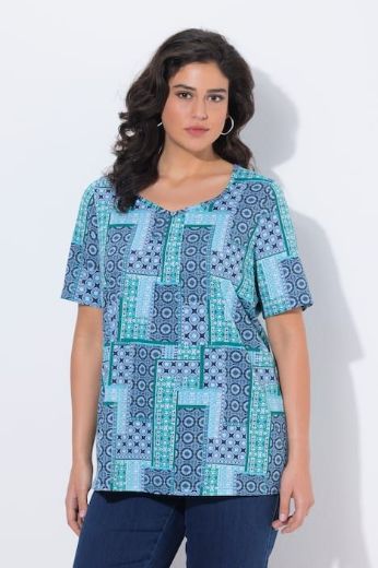 Moda za polnejše Majica kratkih rukava A kroja plus velikost, xxl, Ulla Popken in Johann Popken (JP1880)