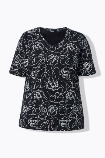 Moda za polnejše Majica kratkih rukava V izreza plus velikost, xxl, Ulla Popken in Johann Popken (JP1880)