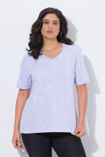 Moda za polnejše Majica kratkih rukava V izreza plus velikost, xxl, Ulla Popken in Johann Popken (JP1880)