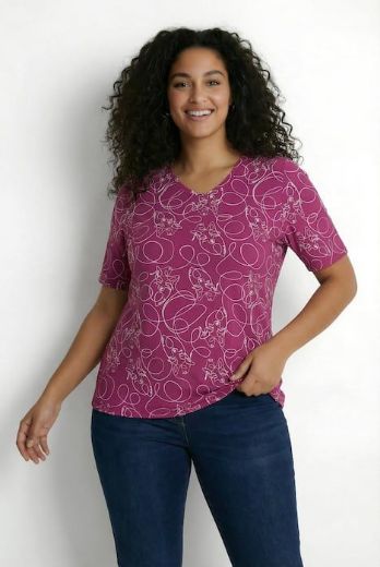 Moda za polnejše Majica kratkih rukava V izreza plus velikost, xxl, Ulla Popken in Johann Popken (JP1880)