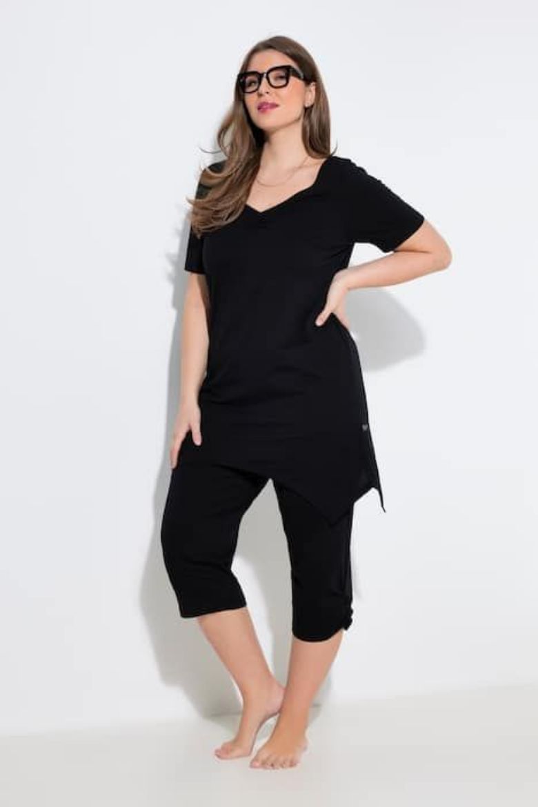 Moda za polnejše Pidžama kratkih rukava i dugih nogavica plus velikost, xxl, Ulla Popken in Johann Popken (JP1880)