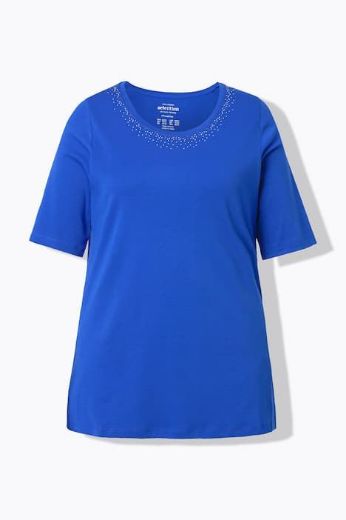Moda za polnejše Majica kratkih rukava s ukrasima pamučna plus velikost, xxl, Ulla Popken in Johann Popken (JP1880)