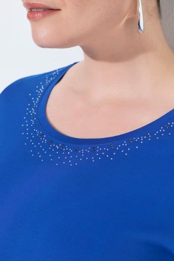 Moda za polnejše Majica kratkih rukava s ukrasima pamučna plus velikost, xxl, Ulla Popken in Johann Popken (JP1880)