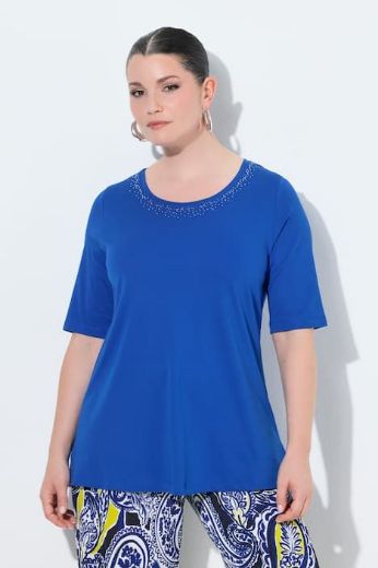 Moda za polnejše Majica kratkih rukava s ukrasima pamučna plus velikost, xxl, Ulla Popken in Johann Popken (JP1880)