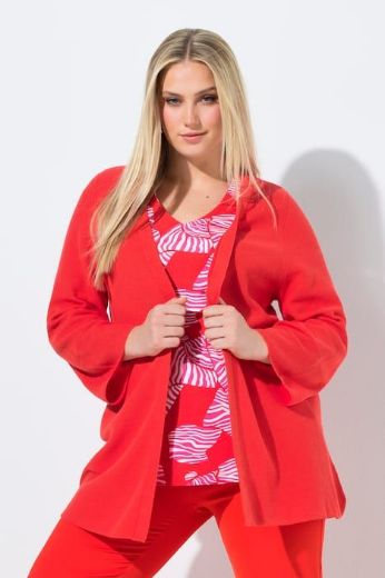 Moda za polnejše Kardigan 3/4 rukava A kroja plus velikost, xxl, Ulla Popken in Johann Popken (JP1880)