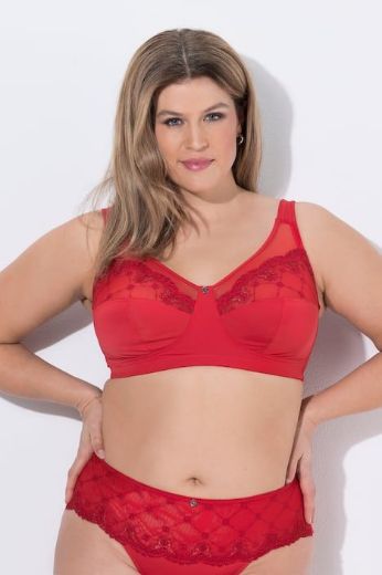 Moda za polnejše Grudnjak reljefni bez žice plus velikost, xxl, Ulla Popken in Johann Popken (JP1880)