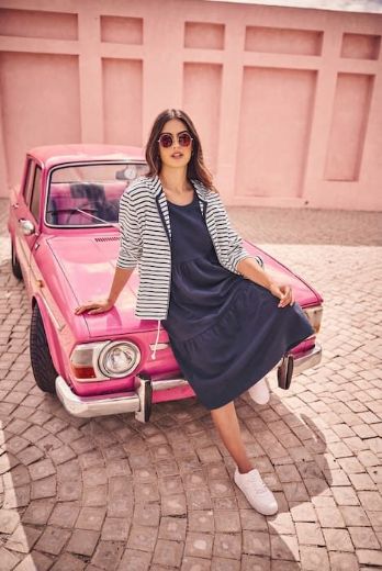 Moda za polnejše Haljina kratkih rukava okruglog izreza plus velikost, xxl, Ulla Popken in Johann Popken (JP1880)