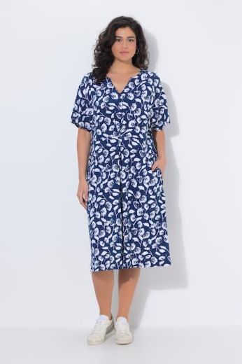 Moda za polnejše Haljina midi kratkih rukava plus velikost, xxl, Ulla Popken in Johann Popken (JP1880)