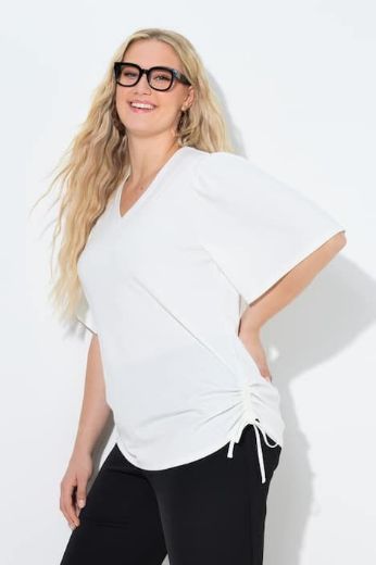 Moda za polnejše Majica kratkih rukava V izreza plus velikost, xxl, Ulla Popken in Johann Popken (JP1880)