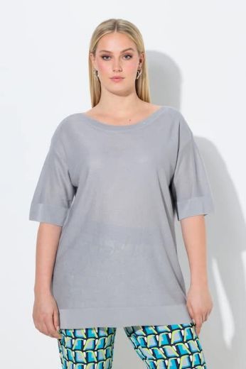 Moda za polnejše Pulover kratkih rukava šireg kroja plus velikost, xxl, Ulla Popken in Johann Popken (JP1880)