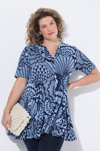 Moda za polnejše Majica kratkih rukava s izrezom plus velikost, xxl, Ulla Popken in Johann Popken (JP1880)