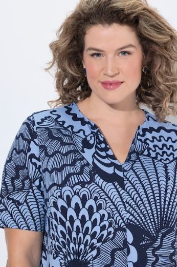 Moda za polnejše Majica kratkih rukava s izrezom plus velikost, xxl, Ulla Popken in Johann Popken (JP1880)