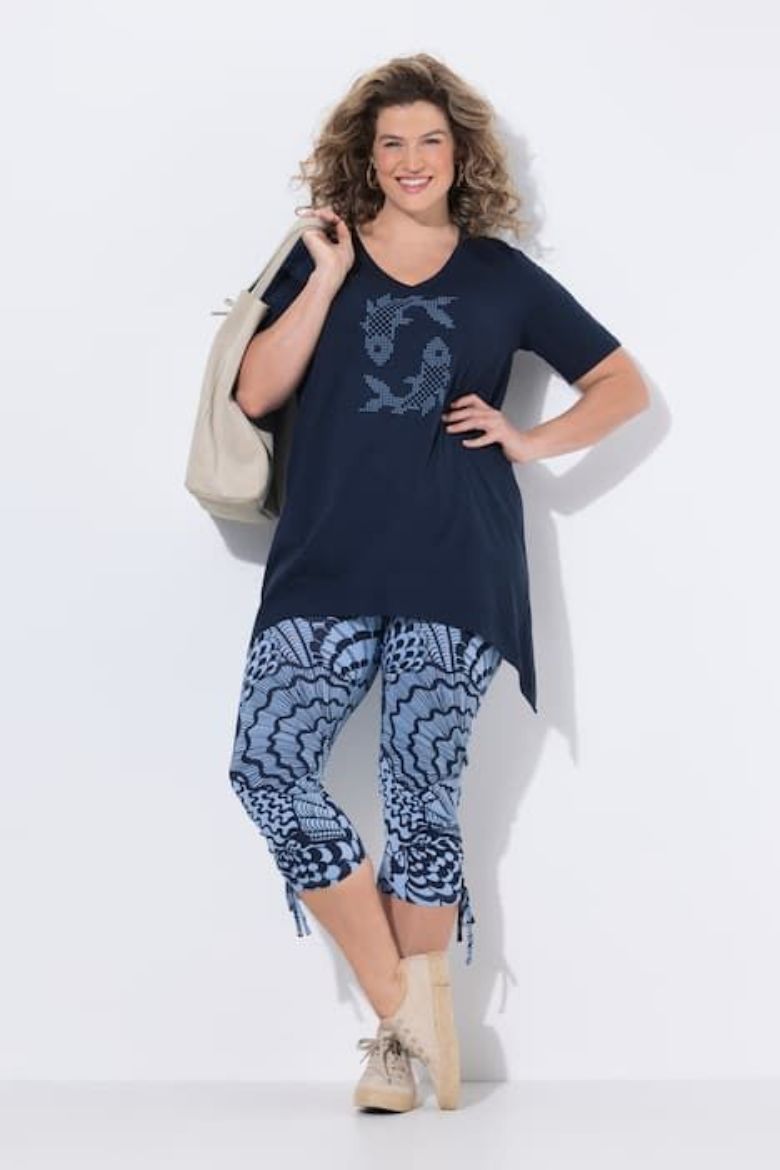 Moda za polnejše Majica kratkih rukava pamučna plus velikost, xxl, Ulla Popken in Johann Popken (JP1880)