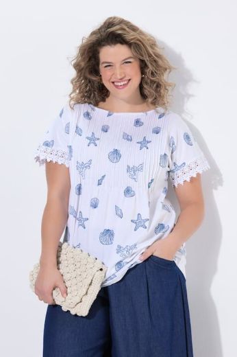 Moda za polnejše Majica kratkih rukava pamučna plus velikost, xxl, Ulla Popken in Johann Popken (JP1880)