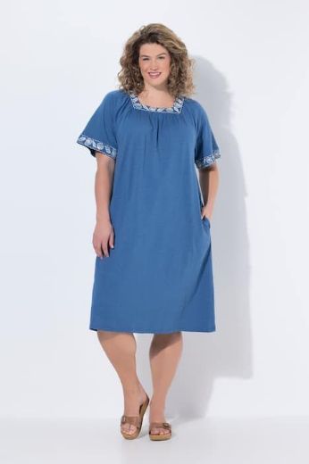 Moda za polnejše Haljina midi kratkih rukava plus velikost, xxl, Ulla Popken in Johann Popken (JP1880)