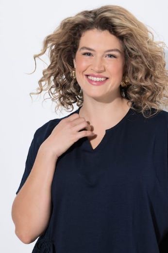 Moda za polnejše Haljina midi kratkih rukava pamučna plus velikost, xxl, Ulla Popken in Johann Popken (JP1880)