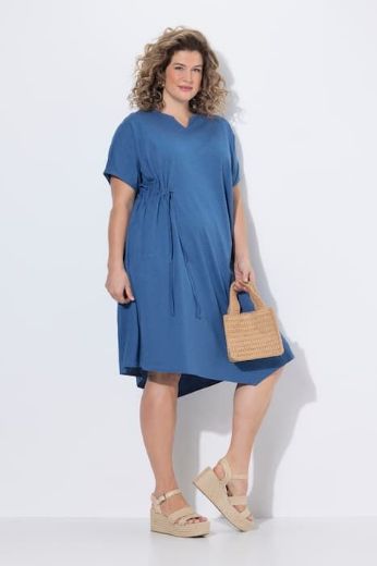 Moda za polnejše Haljina midi kratkih rukava pamučna plus velikost, xxl, Ulla Popken in Johann Popken (JP1880)