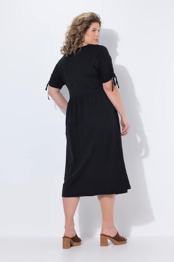 Moda za polnejše Haljina midi kratkih rukava s ukrasima pamučna plus velikost, xxl, Ulla Popken in Johann Popken (JP1880)