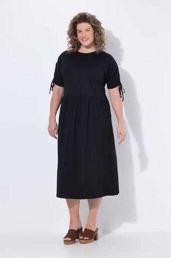 Moda za polnejše Haljina midi kratkih rukava s ukrasima pamučna plus velikost, xxl, Ulla Popken in Johann Popken (JP1880)