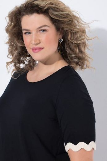 Moda za polnejše Majica kratkih rukava pamučna plus velikost, xxl, Ulla Popken in Johann Popken (JP1880)