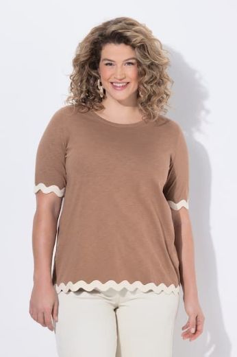 Moda za polnejše Majica kratkih rukava pamučna plus velikost, xxl, Ulla Popken in Johann Popken (JP1880)