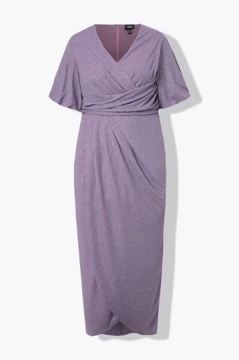 Moda za polnejše Haljina svečana maxi kratkih rukava omotanog izgleda plus velikost, xxl, Ulla Popken in Johann Popken (JP1880)