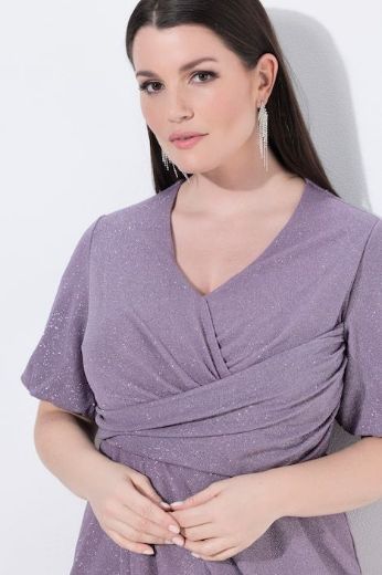 Moda za polnejše Haljina svečana maxi kratkih rukava omotanog izgleda plus velikost, xxl, Ulla Popken in Johann Popken (JP1880)