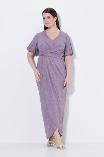 Moda za polnejše Haljina svečana maxi kratkih rukava omotanog izgleda plus velikost, xxl, Ulla Popken in Johann Popken (JP1880)