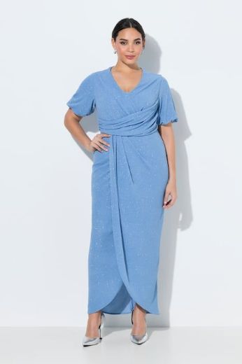 Moda za polnejše Haljina svečana maxi kratkih rukava omotanog izgleda plus velikost, xxl, Ulla Popken in Johann Popken (JP1880)