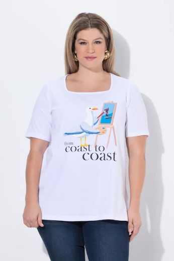 Moda za polnejše Majica kratkih rukava četvrtasti izrez plus velikost, xxl, Ulla Popken in Johann Popken (JP1880)