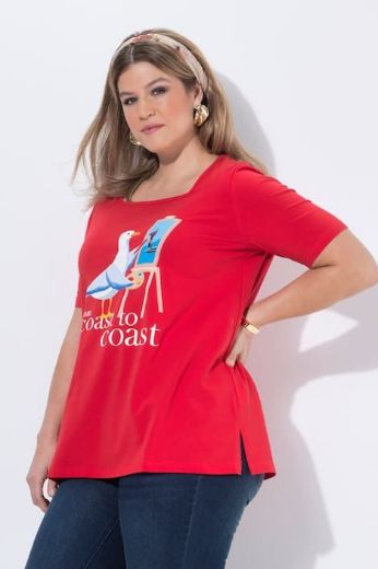 Moda za polnejše Majica kratkih rukava četvrtasti izrez plus velikost, xxl, Ulla Popken in Johann Popken (JP1880)