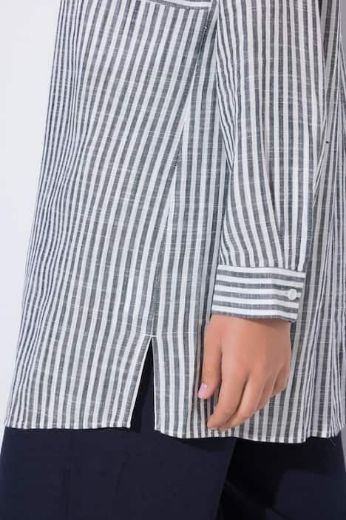 Moda za polnejše Bluza od mješavine lana dužeg kraja plus velikost, xxl, Ulla Popken in Johann Popken (JP1880)