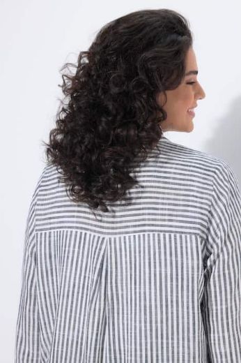 Moda za polnejše Bluza od mješavine lana dužeg kraja plus velikost, xxl, Ulla Popken in Johann Popken (JP1880)