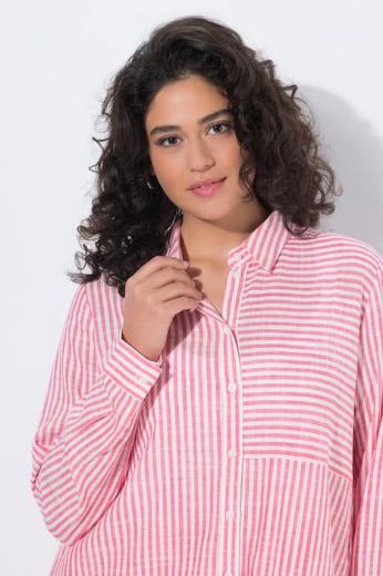 Moda za polnejše Bluza od mješavine lana dužeg kraja plus velikost, xxl, Ulla Popken in Johann Popken (JP1880)