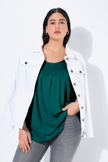 Moda za polnejše Majica s naborima duži model plus velikost, xxl, Ulla Popken in Johann Popken (JP1880)